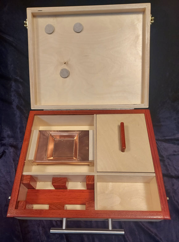 One-of-a-kind Padauk trim travel kit.